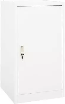 vidaXL Sattelschrank Stahl weiß 53x53x105cm