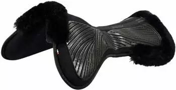 Acavallo Close Contact Gel & Memory Foam Halfpad Lammfell Schwarz/ Schwarz Onesize