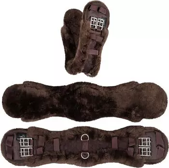 Equinate Kurzgurt Luke anatomisch Lammfell braun 60 cm