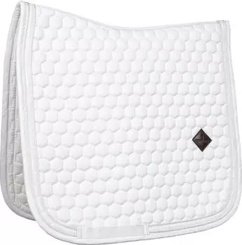 Kentucky Horsewear Dressurschabracke Glitzer Band Schabracke Weiß/Weiß Full kavalio für mich und mein Pferd