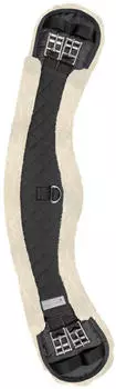 Waldhausen Mond Kurzgurt mit Teddyfell, schwarz/natur, 40cm