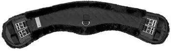 Waldhausen Mond Kurzgurt mit Teddyfell, schwarz/schwarz, 55cm