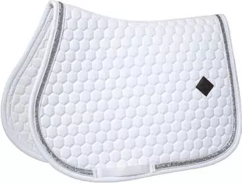 Kentucky Horsewear Springschabracke Glitzer Band Schabracke weiß/silber Full