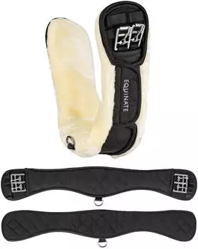 Equinate Kurzgurt Lakewood mit abnehmbaren synthetischem Lammfell 50 cm