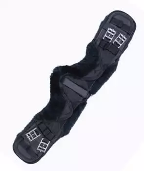 HKM Lammfell Kurzgurt abnehmbar Schwarz/ Natur 70 cm kavalio für mich und mein Pferd