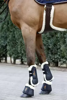 Kentucky Horsewear Stollengurt mit Lammfell Sattelgurt Lammfellgurt Braun kavalio für mich und mein Pferd