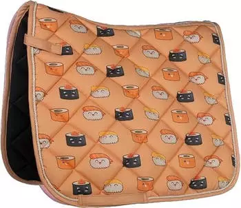 HKM Naples Schabracke, pastellorange/grau, Pony Dressur