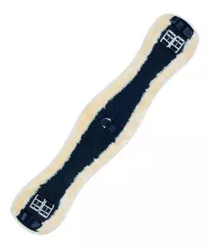 HKM Dressurgurt, Synthetik-Lammfell, schwarz, 80cm