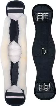 Waldhausen Lammfell Kurzgurt, schwarz/natur, 60cm