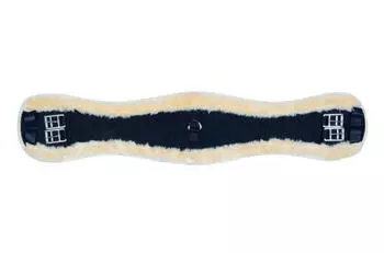 HKM Dressurgurt, Synthetik-Lammfell, schwarz, 75cm