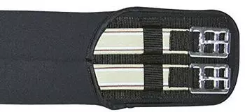 HKM Elastik Softopren Sattelgurt, schwarz, 130cm
