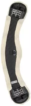 Waldhausen Mond Kurzgurt mit Teddyfell, schwarz/natur, 90cm