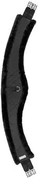 Waldhausen Mond Langgurt mit Teddyfell, schwarz/schwarz, 120cm