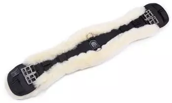 Christ Lammfell Konturgurt schwarz/natur - 55 cm