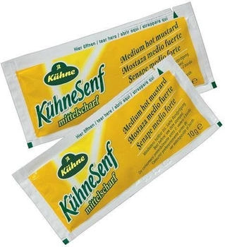 Kühne Senf mittelscharf ( 150 x 10 g Portionsbeutel) 4er Pack