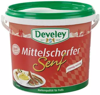 Develey Mittelscharfer Senf Eimer ( 5 kg)