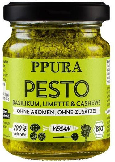 PPURA Bio Pesto Basilikum Limette Cashews (120g)
