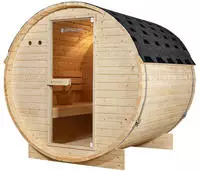 Artsauna Outdoor Fasssauna Spitzbergen 180 - 6 Kw Ofen, Saunasteine & Zubeh&ouml;r -