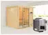 9 kW, bronzierte Glastür, mit Bio-Ofen, mit Dachkranz, mit Steuergerät: Woodfeeling Jutta