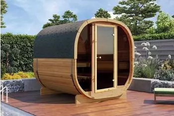 Wolff Finnhaus Cube Saunafass 230 Art 2 braun