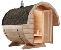 Fasssauna Samantha Fasssauna 2 Sitzb&auml;nke Aus Holz, Sauna Mit 42 Mm Wandst&auml;rke,