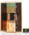 Dewello Ottawa Infrarotkabine 140x120x190 cm Hemlock Tannenholz natur