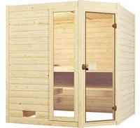 weka Sauna "Massivholzsauna VALIDA Eck 2" Blockbohlen, Fensterelement, moderne