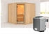 9 kW, bronzierte Glastür, mit integriertem Steuergerät, mit Ofen, natur, ohne Dachkranz: Karibu Jarin