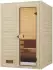 Weka Massivholz-Sauna Valida Gr. 1 mit 4,5 kW BioS-Ofen, Steuerung, Glastür (537.1515.40.78)