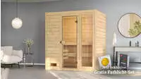 weka Sauna "Valida" Set, 7,5 kW Bio-Ofen mit digitaler Steuerung
