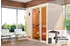 Weka Massivholz-Sauna Valida mit 7,5 kW Ofen, digitaler Steuerung, Glastür und Fenster (537.2015.43.10)