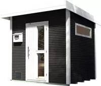 weka Saunahaus "Kuopio" Set, 9 kW-Ofen mit analoger Steuerung