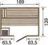 Weka Massivholz-Sauna Valida Gr. 2 mit Glastür, 4,5 kW BioS-Kombiofen inkl. digitaler Steuerung (537.2015.40.78)