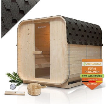 Artsauna Fasssauna quadratisch Nolvik XL