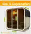 Artsauna Fasssauna Cube Big Fjora 6 Personen 9kW Ofen Glasfront + Zubehör (301844)