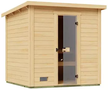 Weka Saunahaus Kaapi 3, 40mm Blockbohlen, Klassik-Ofen 9kW, 400V (534202080020)