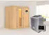 Karibu Variado Innensauna 68mm 9kW Ofen externe Steuerung (80670)