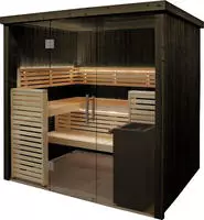 Fenix 1620s Sauna Saunakabine Aus Fichte Schwarz Indoor-sauna 206 X 160 X 201...