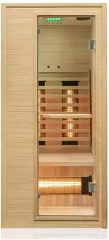 Dewello Calgary Infrarotsauna 90x90cm 1 Person Vollspektrum Hemlock