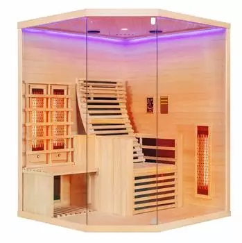Sanotechnik Carbon 3 Infrarotkabine 2 Personen Hemlock 150x150x195cm (2550W)