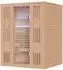 Dewello Minto Ecksauna 150x130cm Hemlock Tannenholz 4,5kW Ofen 2-3 Personen (Minto 150x130)