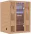 Dewello Minto Ecksauna 150x130cm Hemlock Tannenholz 4,5kW Ofen 2-3 Personen (Minto 150x130)
