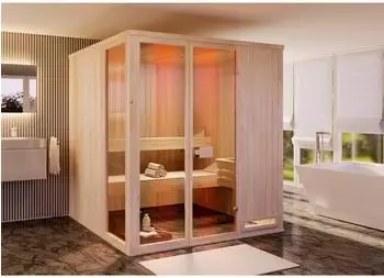 Finntherm Oda Innensauna 194x175x199cm, 40mm Wandst&auml;rke, Naturbelassen (M3.2.00004.0)