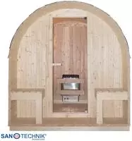 Sanotechnik Sauna "Au&szlig;ensauna ISLAND" 2 oder 4 Personen; inkl. 3,6 kW oder 8 kW