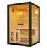 Sanotechnik Panorama Black Finnische Sauna 2 Personen 130x120x200cm, 3,5kW (J61130)