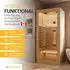 Artsauna Infrarotkabine Trondheim90 Hemlockholz, 1 Person, 1705W