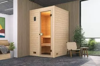 Weka Massivholzsauna Valida Mit 4,5 kW Ofen 137 x 137 cm (537.1515.40.31)