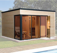 weka Saunahaus "Cubilis" Set, 7,5 kW Bio-Ofen mit digitaler Steuerung