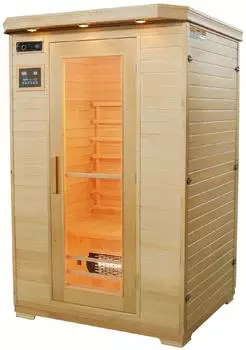 Artsauna Oslo Infrarotkabine mit Vollspektrumstrahlern und Hemlockholz