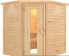 Karibu Sauna »Mia (Fronteinstieg)«, inklusive Ofenschutzgitter und Tür